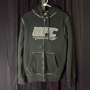 UFC hoodie- S - black and gray- warm and heavy